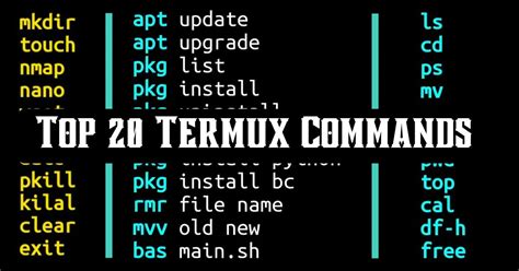 termux top commands