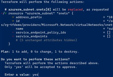 terraform apply replace example