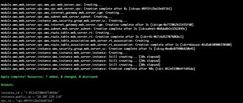 terraform output example