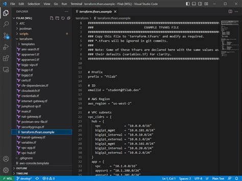 terraform plan command with tfvars file