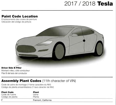 tesla silver paint code