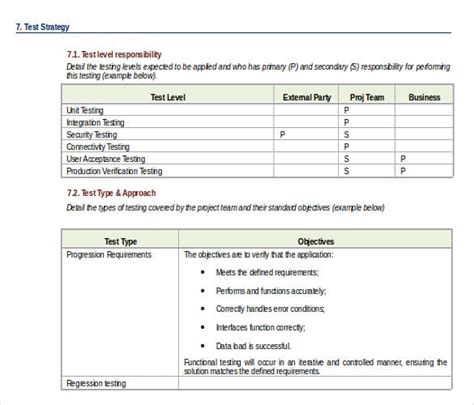 test approach document template