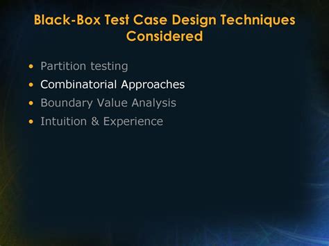 test case design techniques in black box