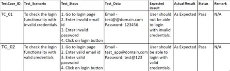 test case writing techniques with examples
