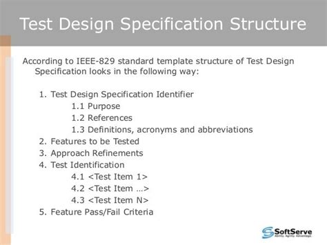 test design specification