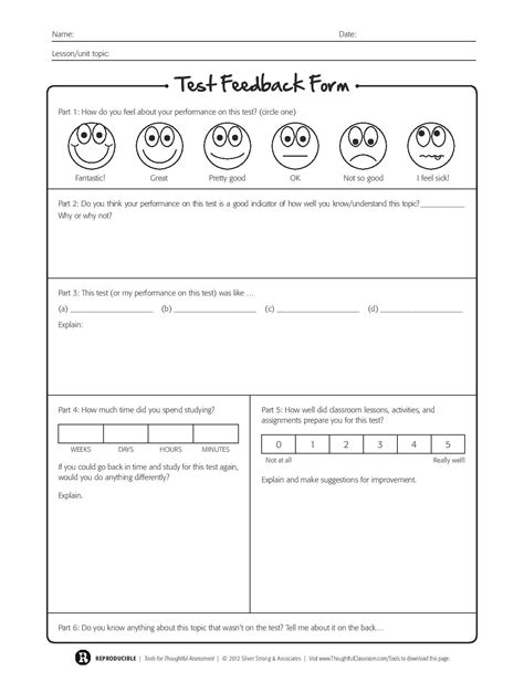 test feedback form