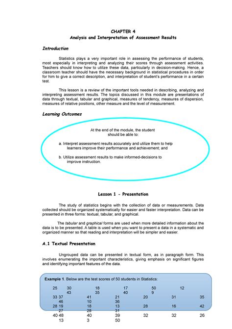 test interpretation example