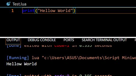 test lua code