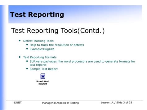 test reporting in software testing ppt
