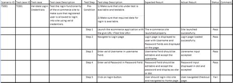 test scenario vs test case example