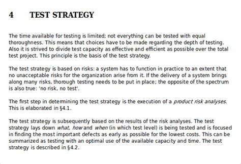test strategy document example pdf
