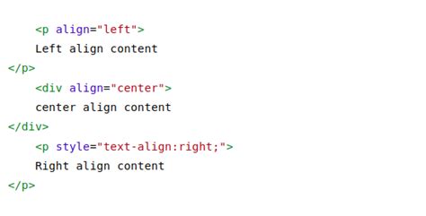 text align center html code