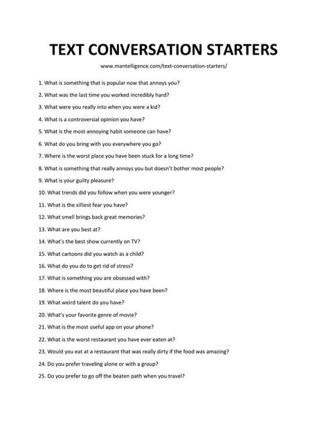 text conversation topics