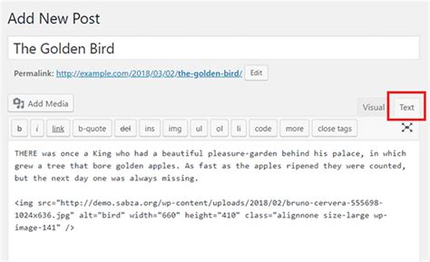 text editor wordpress