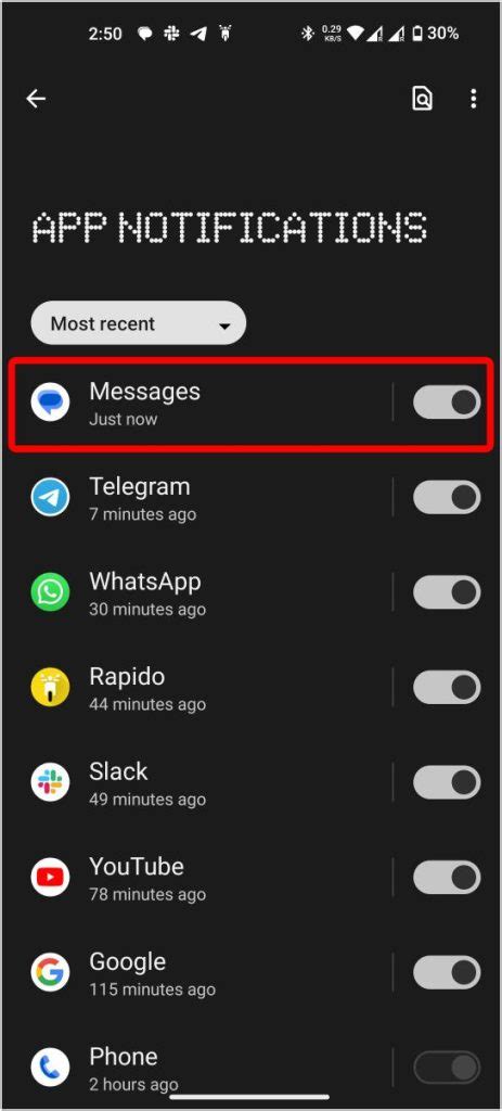 text message notification not working android