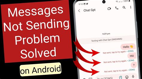 text messages not sending on android