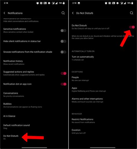 text notifications not working on android