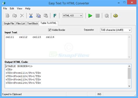 text to html convert