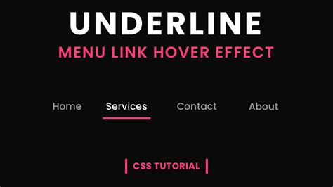 text underline hover effects css