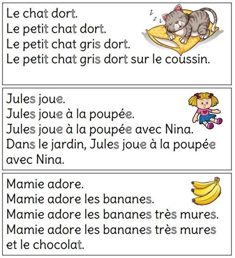 texte simple lecture cp