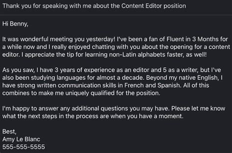 thank you email after virtual interview examples