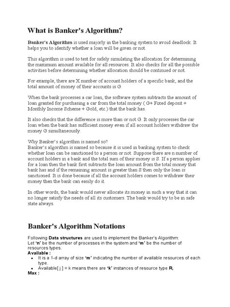 the banker's algorithm is used to avoid