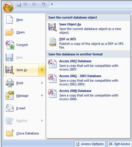the default extension of access database file is