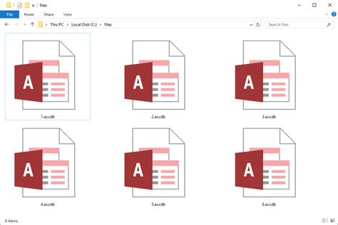 the default extension of ms access database file is accdb true or false