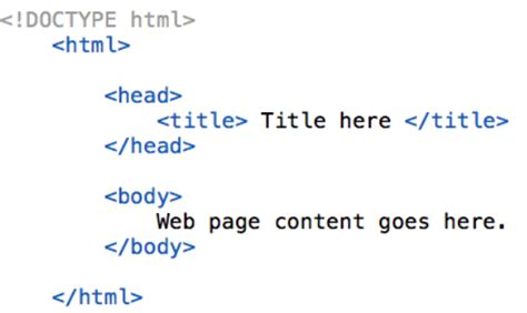 the document structure elements of html page is