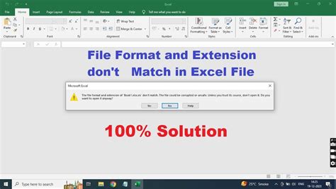 the file format and extension of don t match excel the file could be corrupted or unsafe
