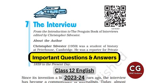 the interview class 12 questions and answers cbse guidance