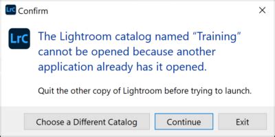 The Lightroom Catalog Named Cannot Be Opened Because