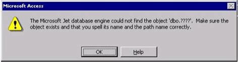the microsoft jet database engine could not find the object msysdb