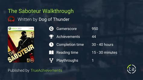 The Saboteur Walkthrough
