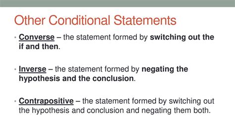 the statement obtained by switching the hypothesis and conclusion of a conditional statement