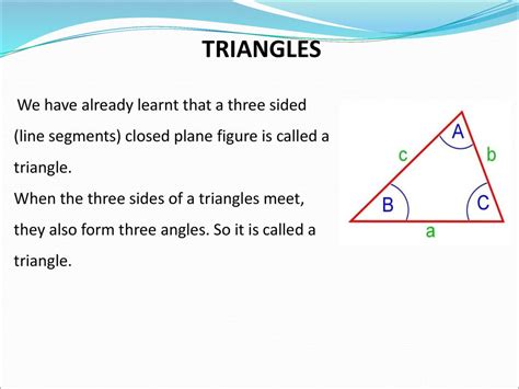 the three line segments forming a triangle are called its