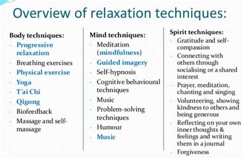 therapeutic relaxation techniques