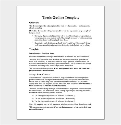 thesis outline example pdf