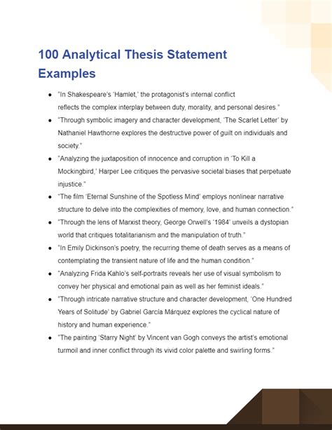 thesis statement examples for analysis essays