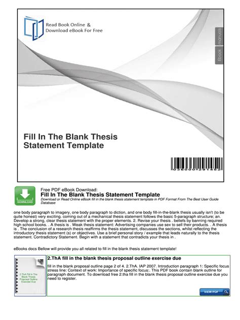 thesis statement template fill in the blank