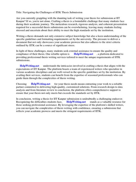 thesis submission guidelines iitk