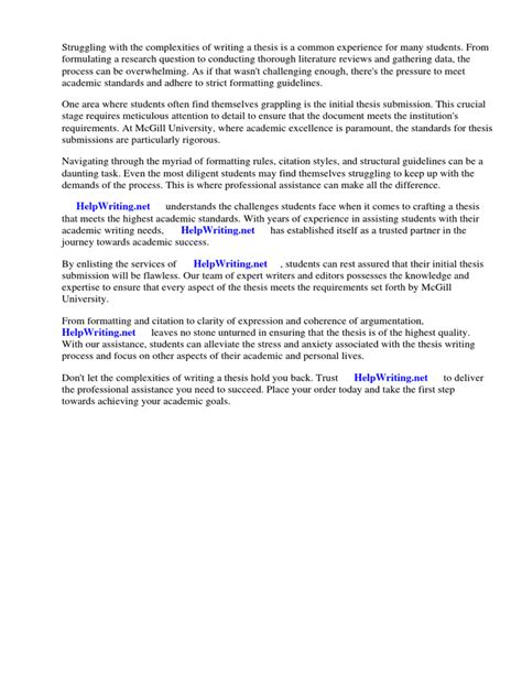 thesis submission guidelines mcgill