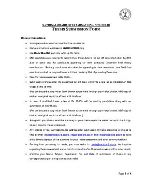 thesis submission guidelines nbe