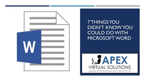things you can do with microsoft word