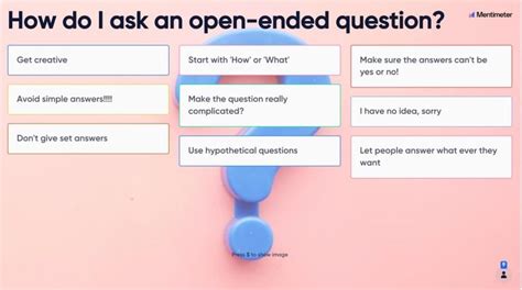 three examples of open ended questions