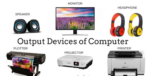 three examples of output devices