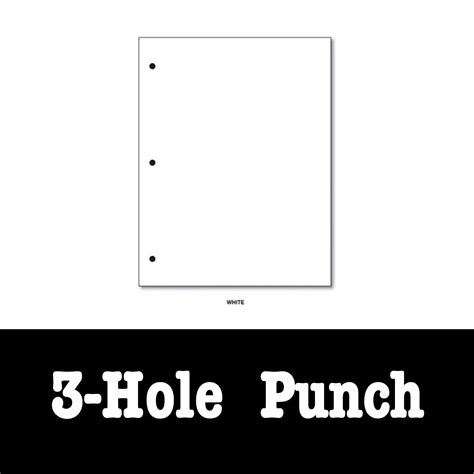 Three Hole Punch Paper Template