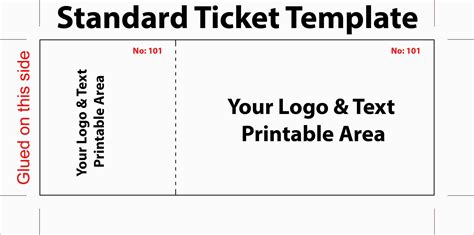 ticket shape template word