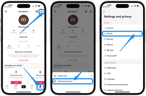 Mengakses Setting di TikTok