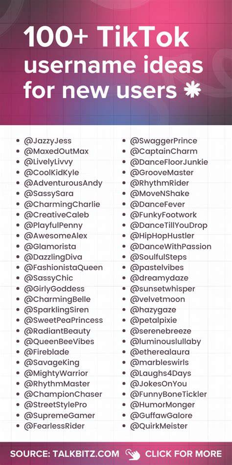 tiktok username